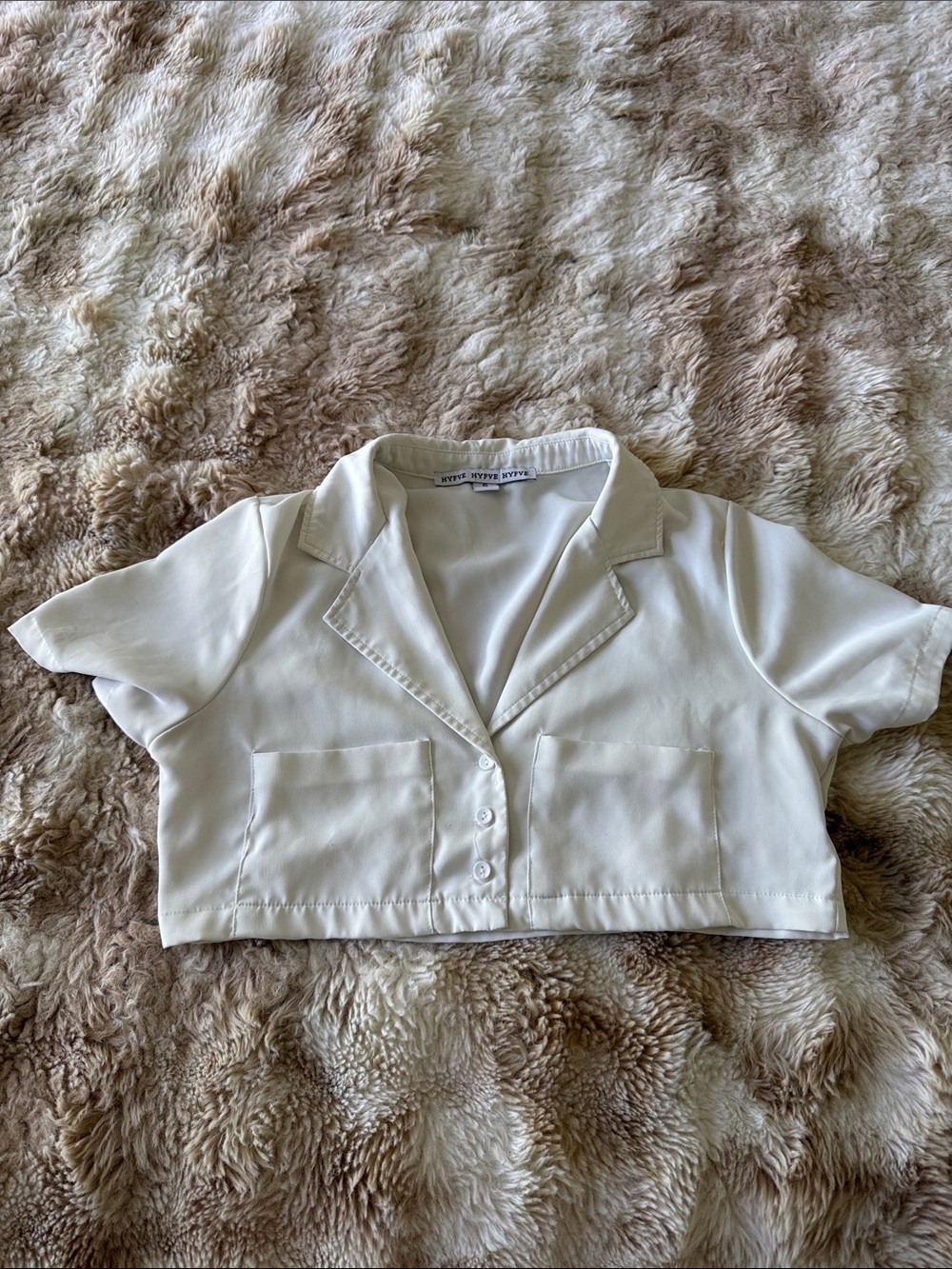Cropped Button Front Top
